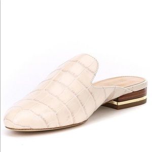 Off white Michael Kors alligator mules